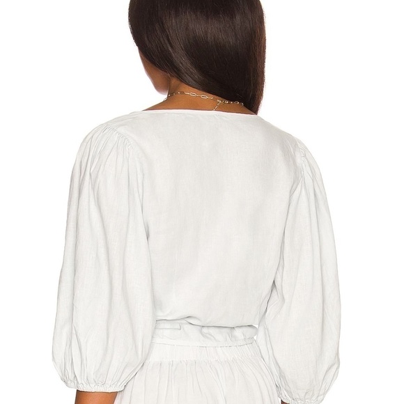 NWT,Young,Fab&Broke, Port Top, Wrap-Around in White, Tie in Front or Back, S - Picture 2 of 15